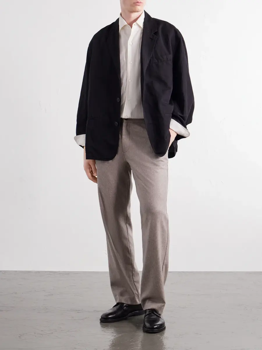 MR P. Straight-Leg Wool-Blend Flannel Trousers - Men | Thumbnail 2