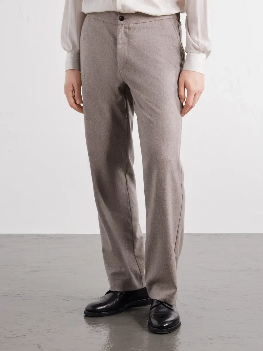 MR P. Straight-Leg Wool-Blend Flannel Trousers - Men | Thumbnail 3