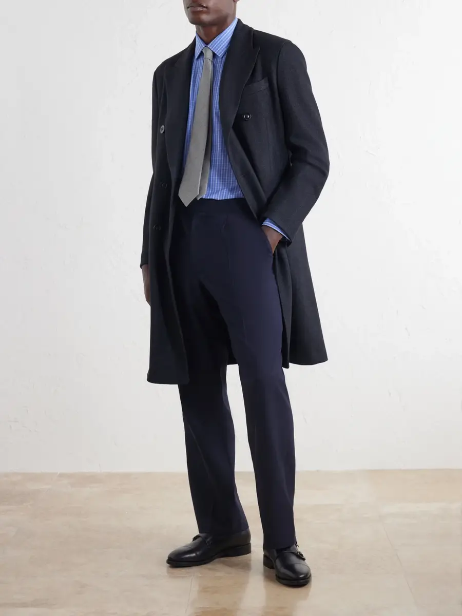 Boglioli Double-Breasted Wool-Blend Twill Coat - Men | Thumbnail 2