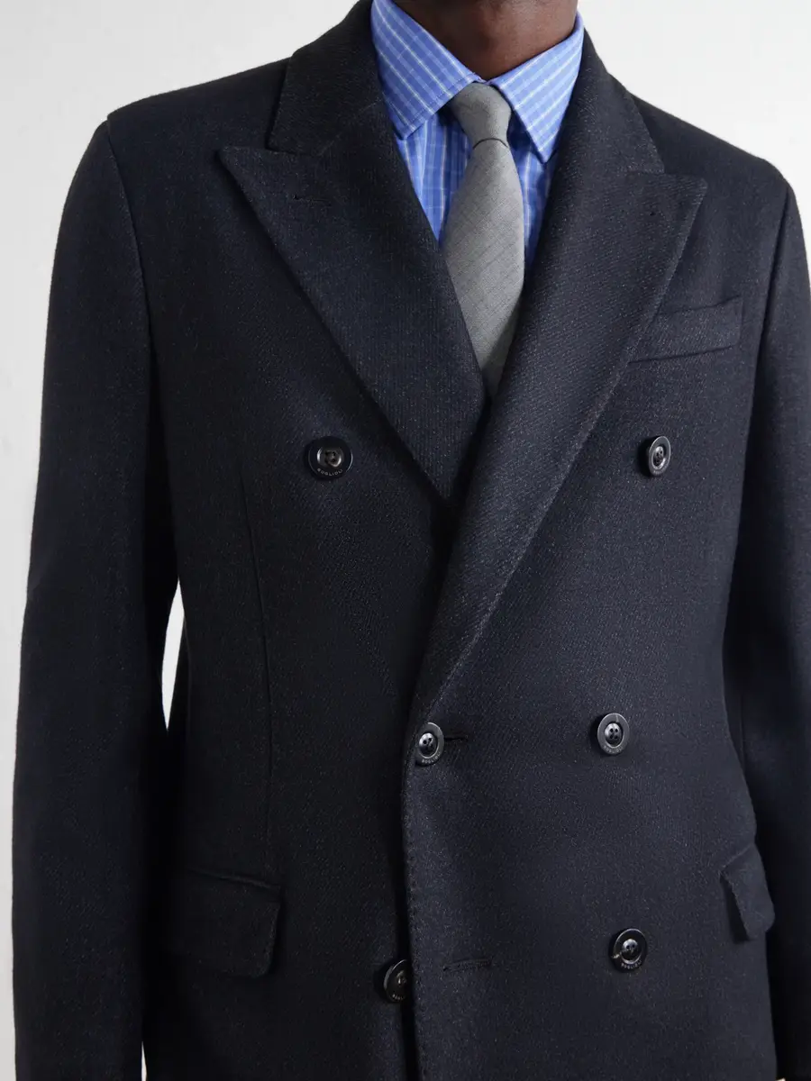 Boglioli Double-Breasted Wool-Blend Twill Coat - Men | Thumbnail 5