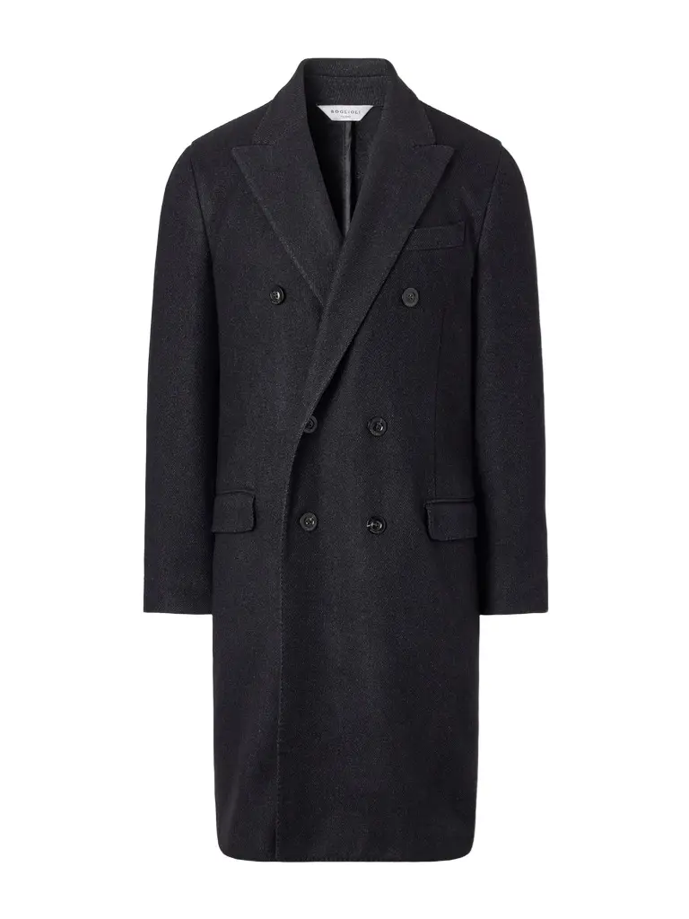 Boglioli Double-Breasted Wool-Blend Twill Coat - Men