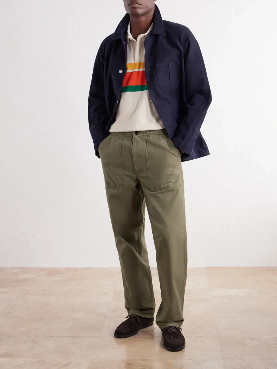 Drake's Striped Cotton-Jersey Polo shirt - Men | Thumbnail 2