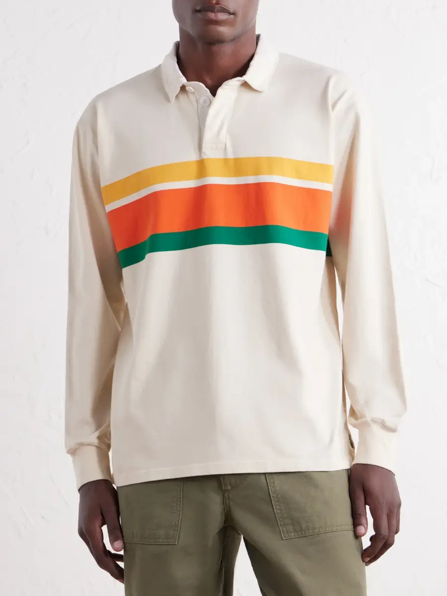 Drake's Striped Cotton-Jersey Polo shirt - Men | Thumbnail 3