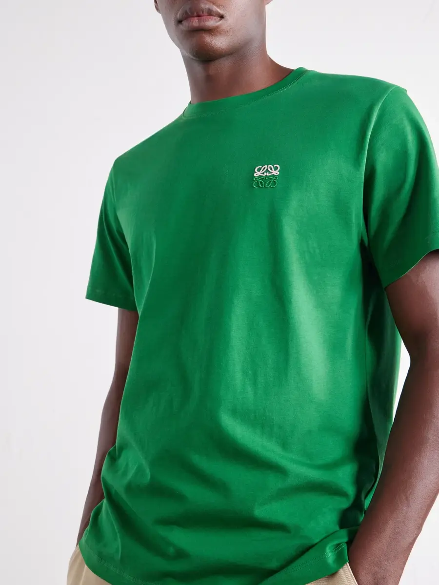 Loewe Anagram-Embroidered Cotton-Jersey T-Shirt - Men | Thumbnail 5 Loewe Anagram-Embroidered Cotton-Jersey T-Shirt - Men | Thumbnail 5