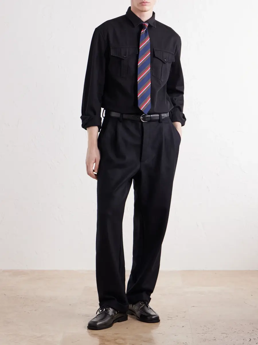 Ghiaia Cashmere Straight-Leg Pleated Wool-Flannel Trousers - Men | Thumbnail 2 Ghiaia Cashmere Straight-Leg Pleated Wool-Flannel Trousers - Men | Thumbnail 2