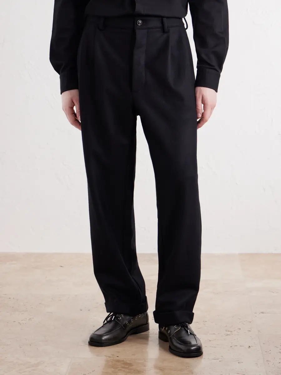 Ghiaia Cashmere Straight-Leg Pleated Wool-Flannel Trousers - Men | Thumbnail 3 Ghiaia Cashmere Straight-Leg Pleated Wool-Flannel Trousers - Men | Thumbnail 3