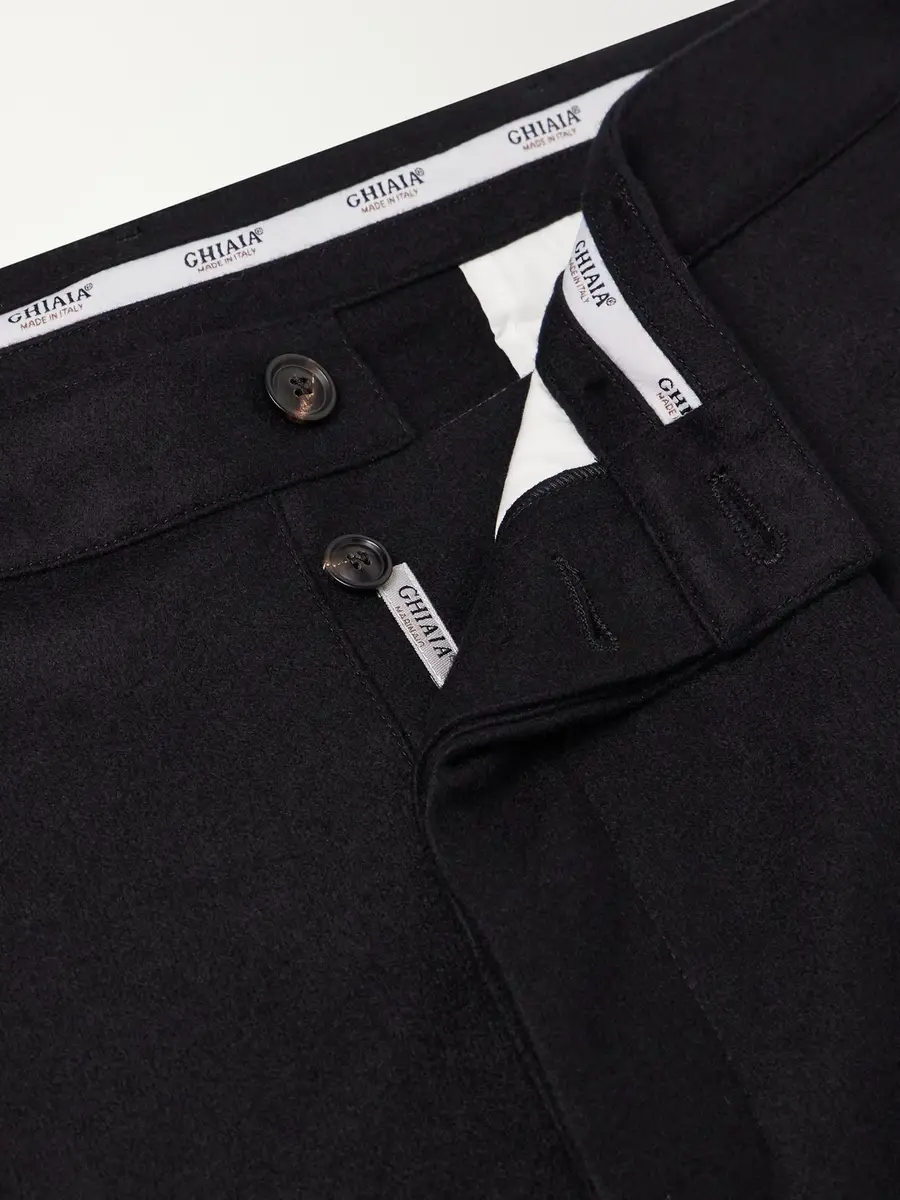 Ghiaia Cashmere Straight-Leg Pleated Wool-Flannel Trousers - Men | Thumbnail 6 Ghiaia Cashmere Straight-Leg Pleated Wool-Flannel Trousers - Men | Thumbnail 6