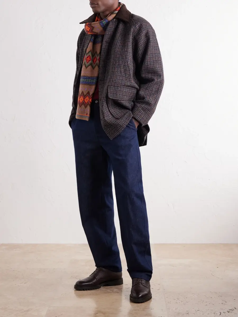 De Bonne Facture Checked Corduroy-Trimmed Wool-Tweed Jacket - Men | Thumbnail 2 De Bonne Facture Checked Corduroy-Trimmed Wool-Tweed Jacket - Men | Thumbnail 2