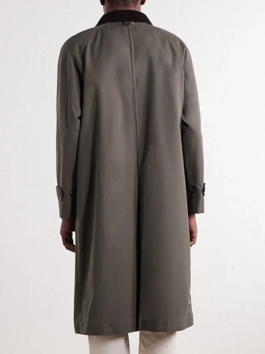Drake's Corduroy-Trimmed Cotton-Gabardine Coat - Men | Thumbnail 4 Drake's Corduroy-Trimmed Cotton-Gabardine Coat - Men | Thumbnail 4