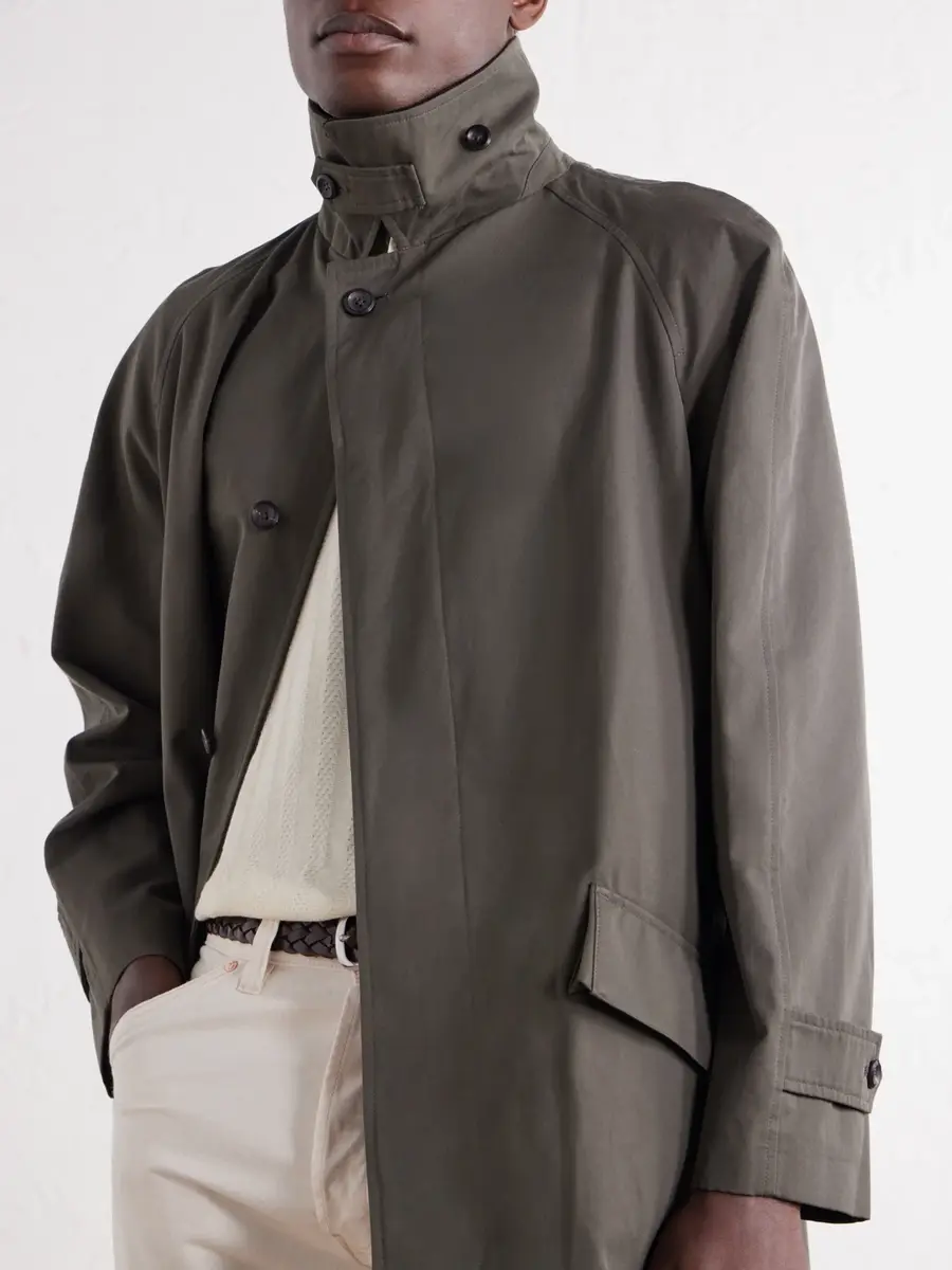 Drake's Corduroy-Trimmed Cotton-Gabardine Coat - Men | Thumbnail 5 Drake's Corduroy-Trimmed Cotton-Gabardine Coat - Men | Thumbnail 5