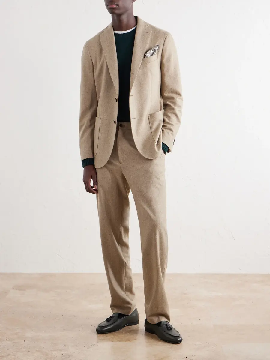 Boglioli Straight-Leg Virgin Wool-Flannel Suit Trousers - Men | Thumbnail 2 Boglioli Straight-Leg Virgin Wool-Flannel Suit Trousers - Men | Thumbnail 2