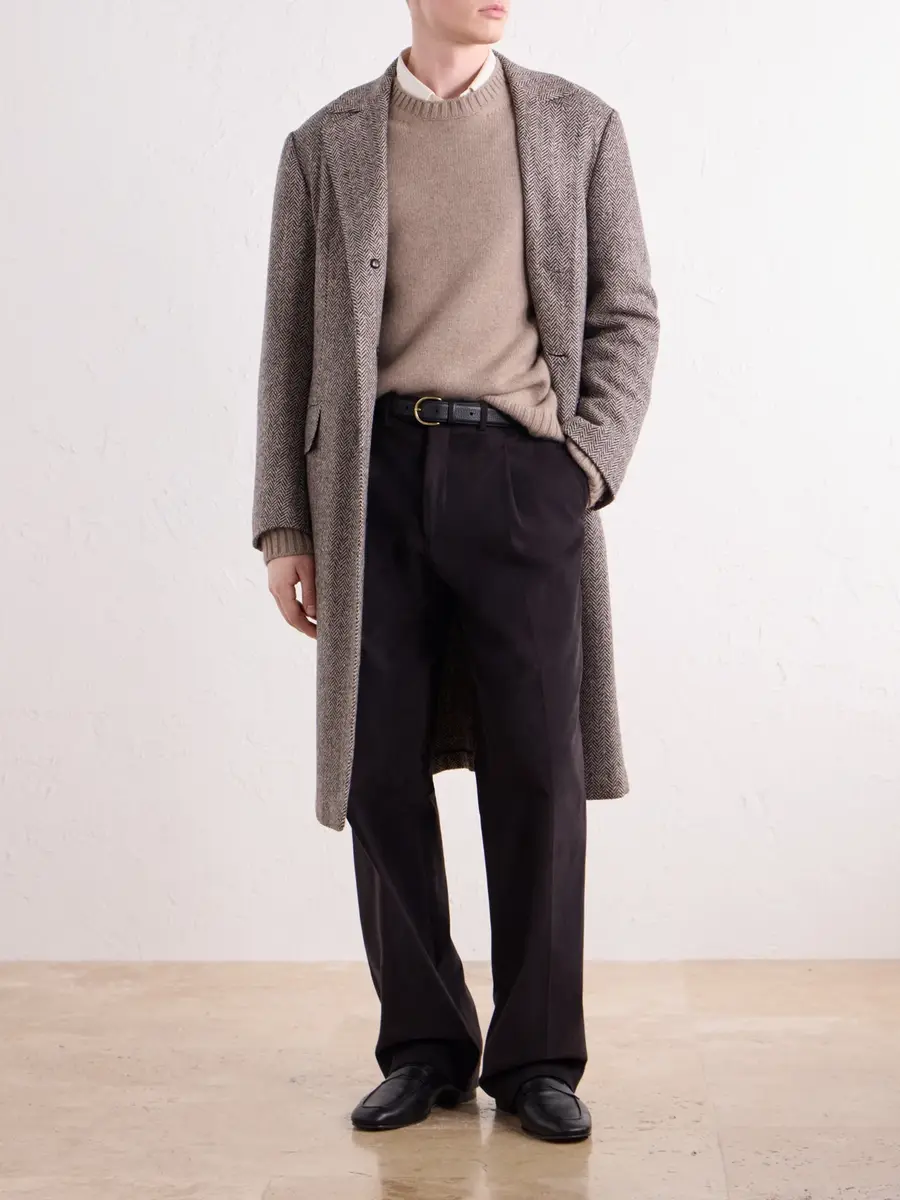 Kiton Herringbone Cashmere and Wool-Blend Coat - Men | Thumbnail 2 Kiton Herringbone Cashmere and Wool-Blend Coat - Men | Thumbnail 2