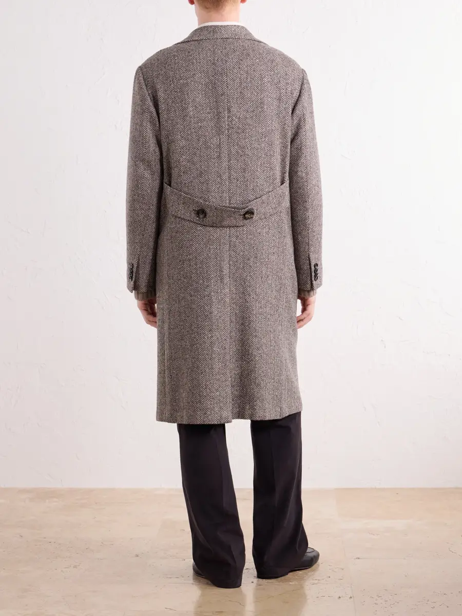 Kiton Herringbone Cashmere and Wool-Blend Coat - Men | Thumbnail 4 Kiton Herringbone Cashmere and Wool-Blend Coat - Men | Thumbnail 4