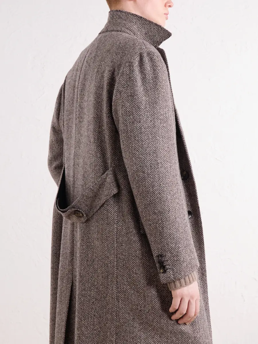 Kiton Herringbone Cashmere and Wool-Blend Coat - Men | Thumbnail 5 Kiton Herringbone Cashmere and Wool-Blend Coat - Men | Thumbnail 5