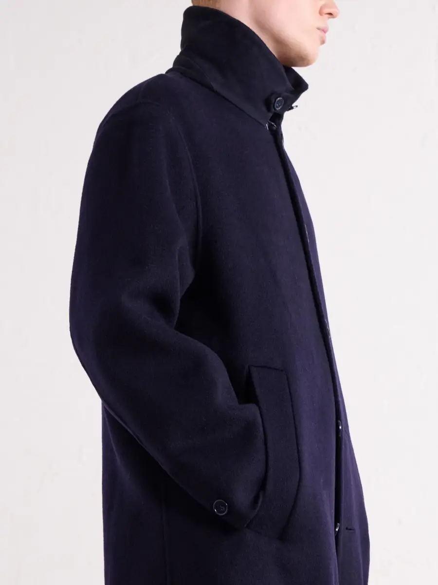 OFFICINE GÉNÉRALE Braxton Suede-Trimmed Wool Coat - Men | Thumbnail 5 OFFICINE GÉNÉRALE Braxton Suede-Trimmed Wool Coat - Men | Thumbnail 5