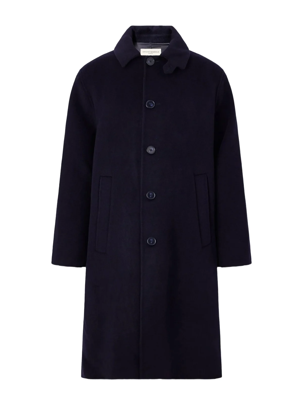 OFFICINE GÉNÉRALE Braxton Suede-Trimmed Wool Coat - Men