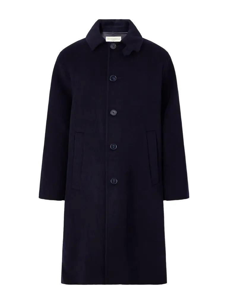 OFFICINE GÉNÉRALE Braxton Suede-Trimmed Wool Coat - Men