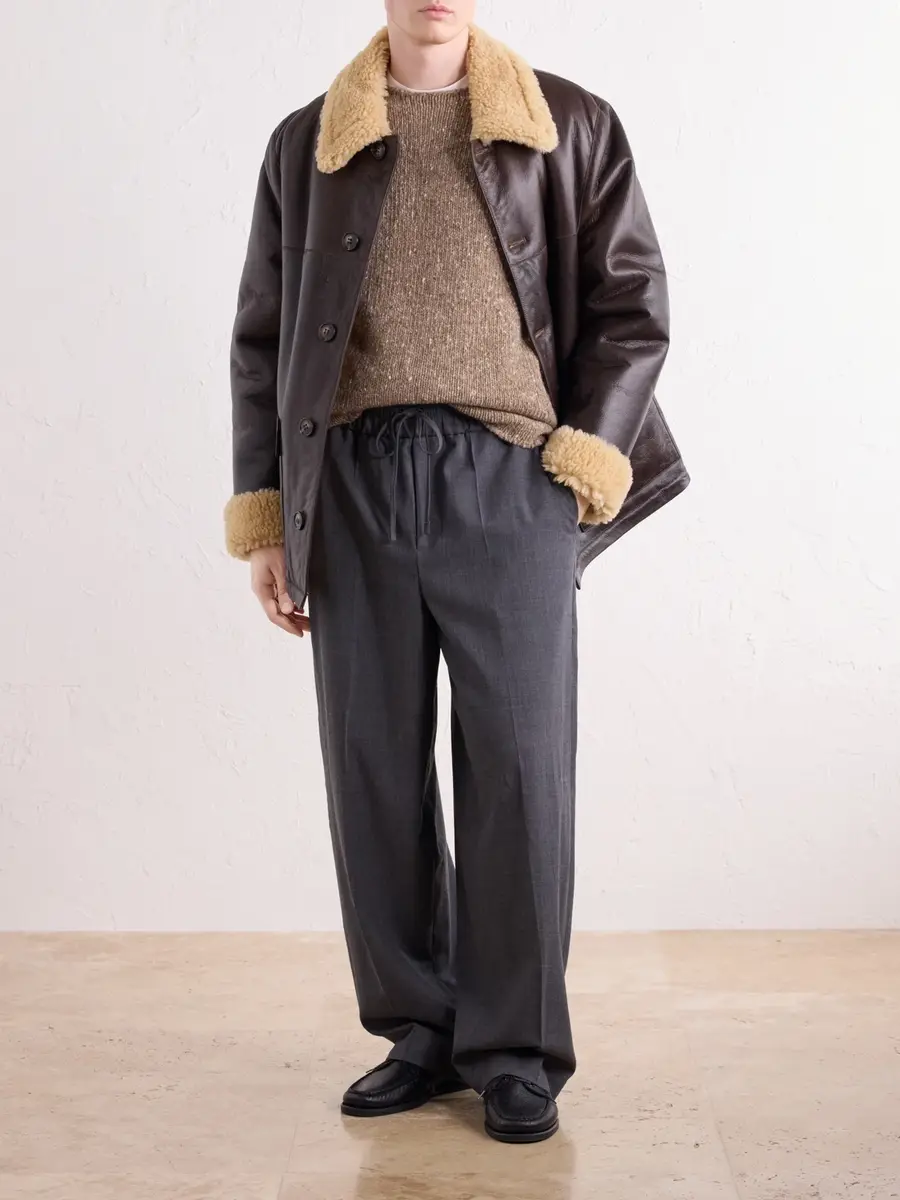 OFFICINE GÉNÉRALE Ilan Shearling-Lined Leather Jacket - Men | Thumbnail 2 OFFICINE GÉNÉRALE Ilan Shearling-Lined Leather Jacket - Men | Thumbnail 2