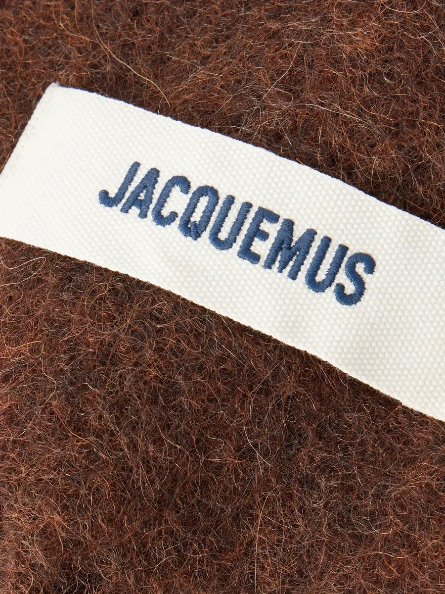 Jacquemus Logo-Appliquéd Fringed Woven Scarf - Men | Thumbnail 4