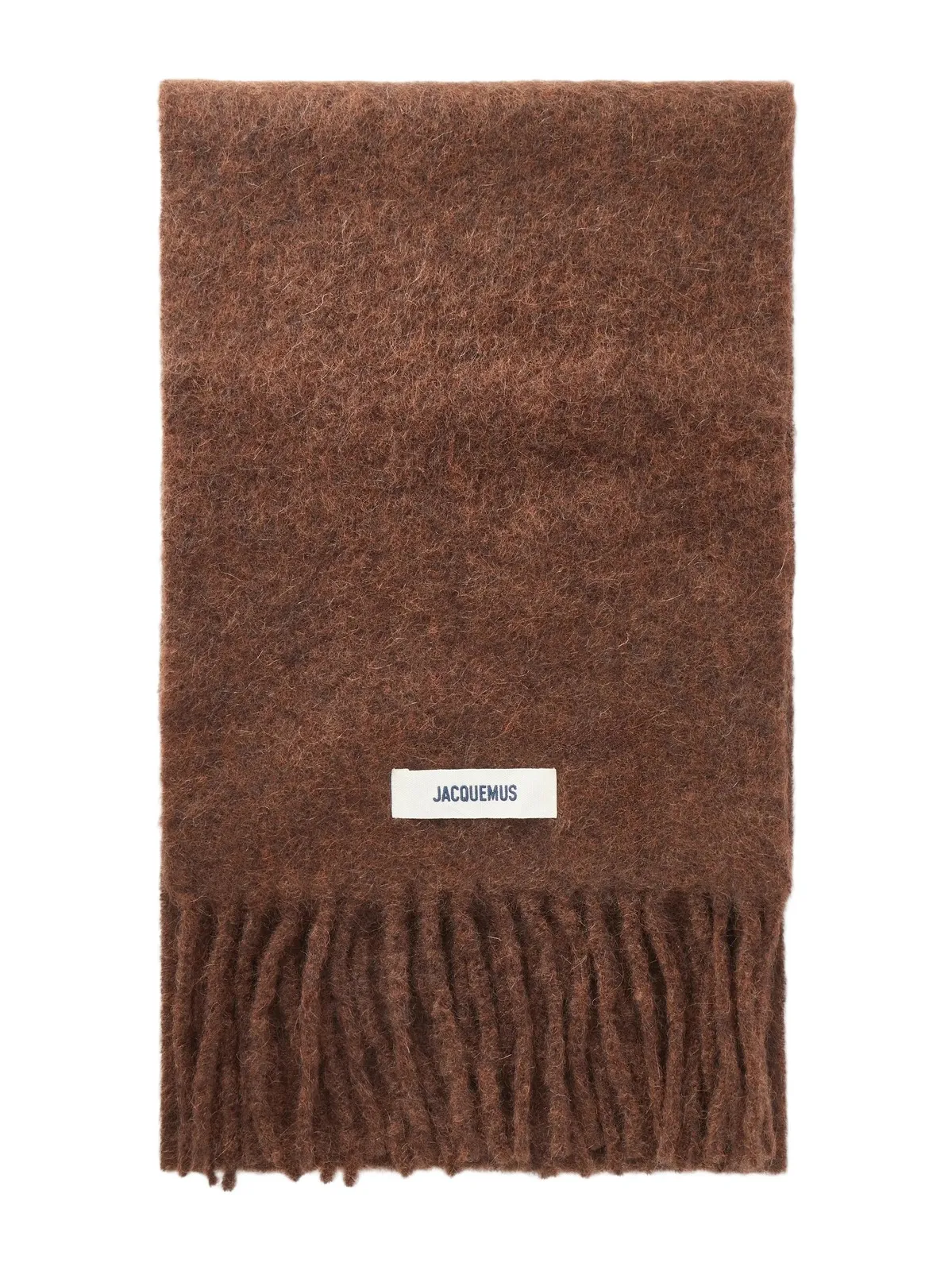 Logo-Appliquéd Fringed Woven Scarf - Men Logo-Appliquéd Fringed Woven Scarf - Men
