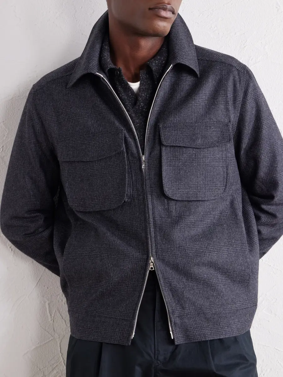 De Bonne Facture Student Prince of Wales Wool-Flannel Jacket - Men | Thumbnail 5 De Bonne Facture Student Prince of Wales Wool-Flannel Jacket - Men | Thumbnail 5