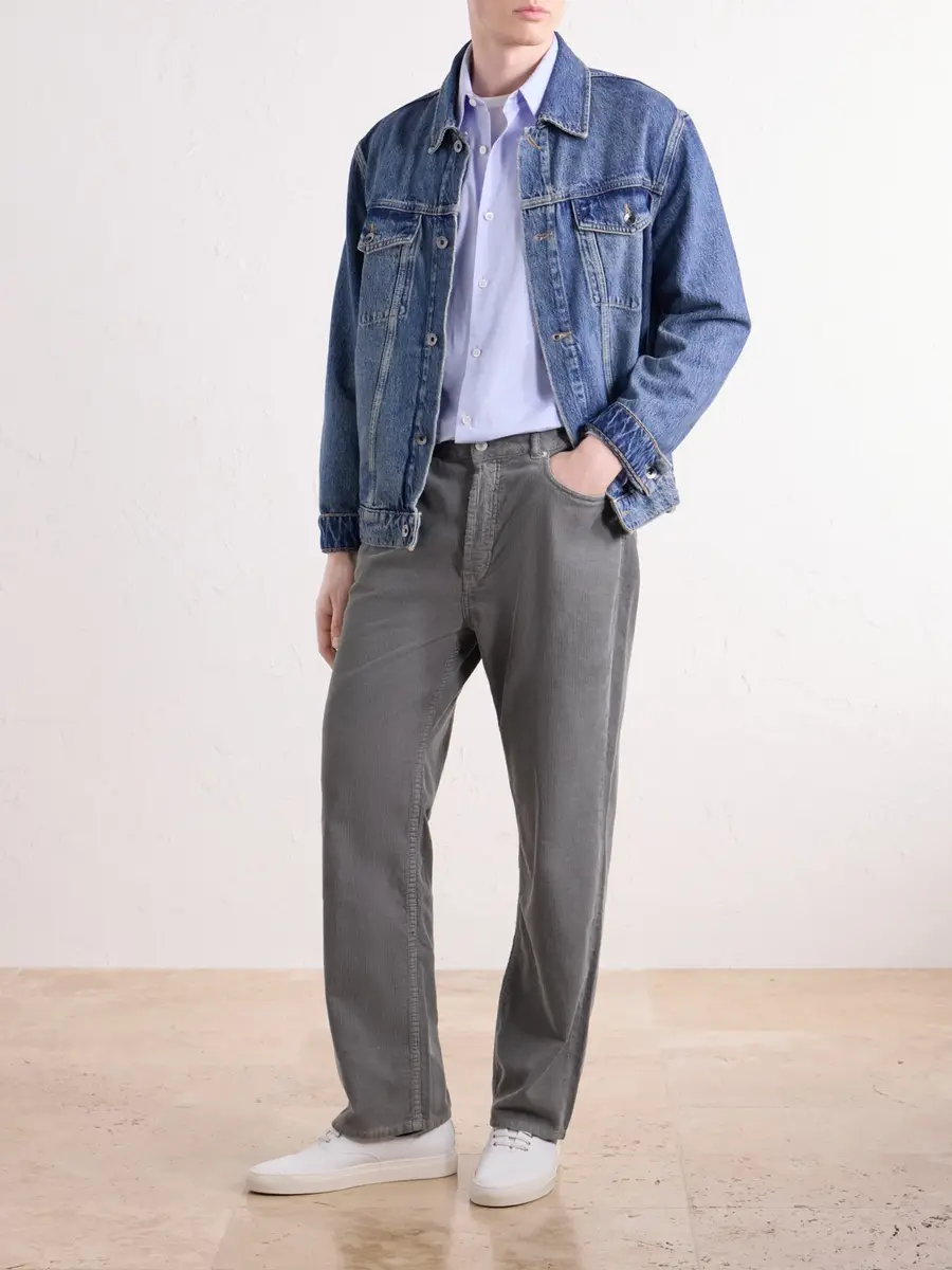 OFFICINE GÉNÉRALE Straight-Leg Cotton-Corduroy Trousers - Men | Thumbnail 2 OFFICINE GÉNÉRALE Straight-Leg Cotton-Corduroy Trousers - Men | Thumbnail 2