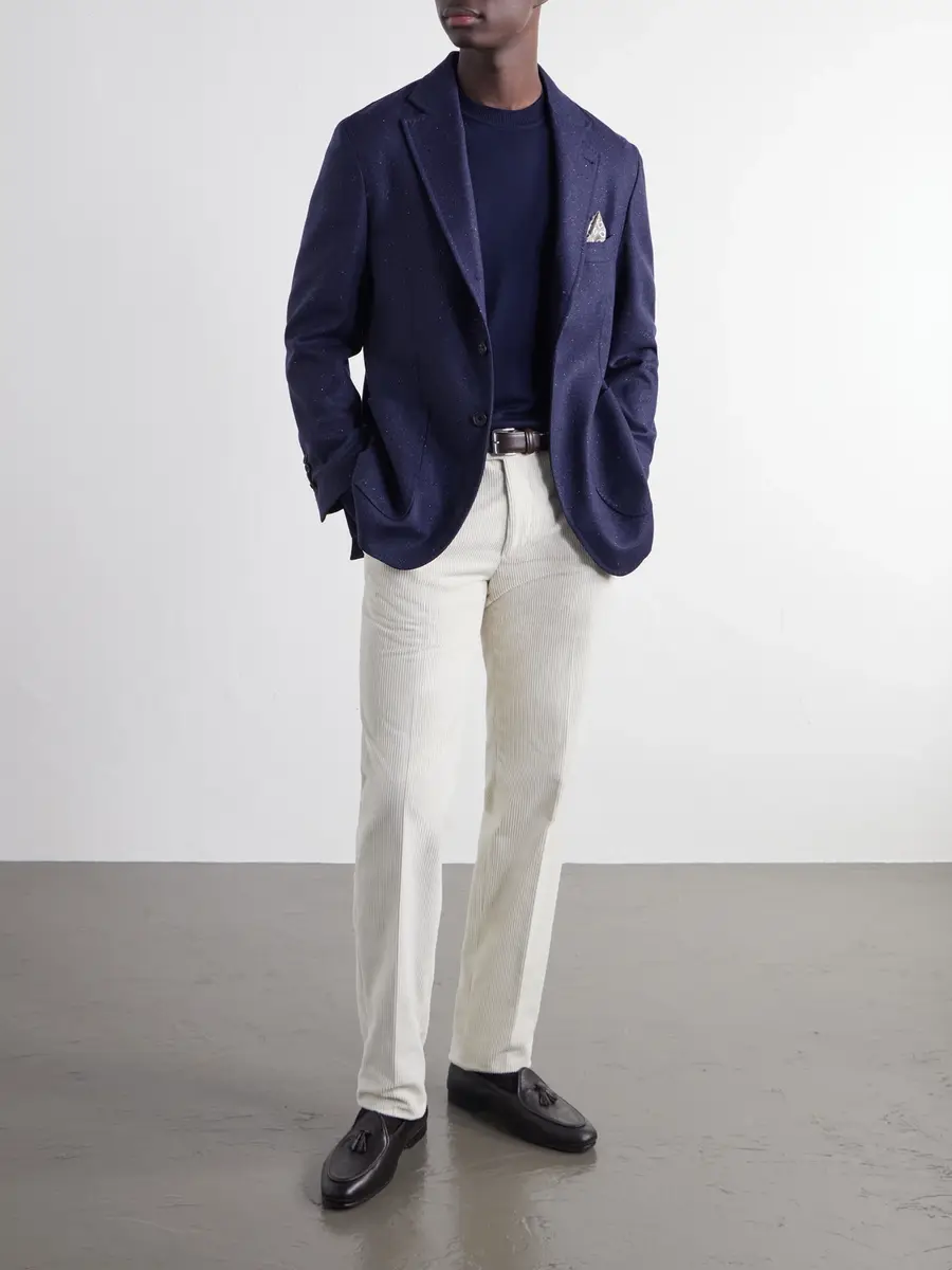 Rubinacci Darted Flecked Wool-Herringbone Suit Jacket - Men | Thumbnail 2 Rubinacci Darted Flecked Wool-Herringbone Suit Jacket - Men | Thumbnail 2