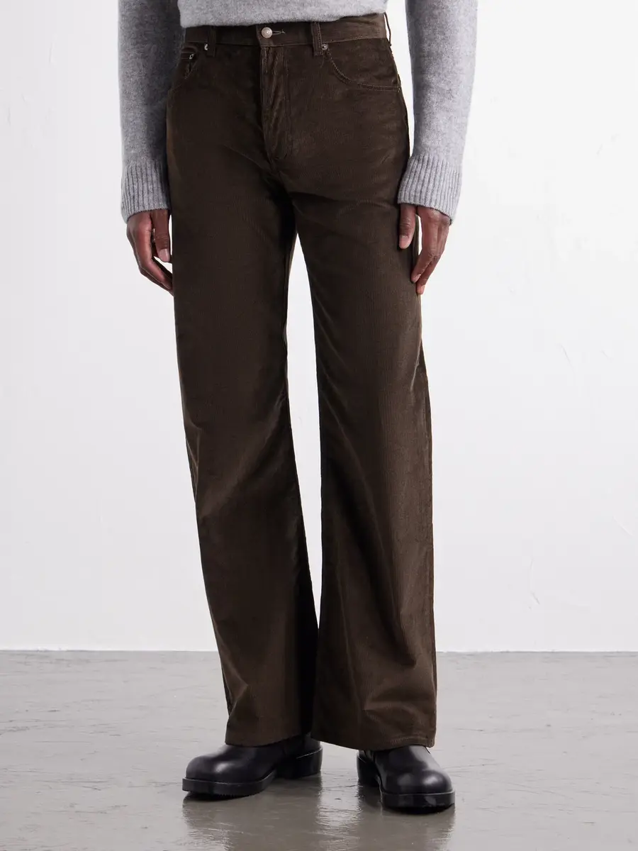 Acne Studios Straight-Leg Cotton-Corduroy Trousers - Men | Thumbnail 3