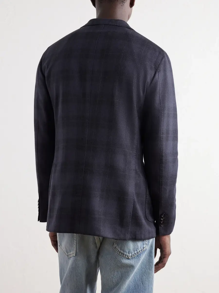 Boglioli Prince of Wales Wool-Blend Flannel Blazer - Men | Thumbnail 4 Boglioli Prince of Wales Wool-Blend Flannel Blazer - Men | Thumbnail 4
