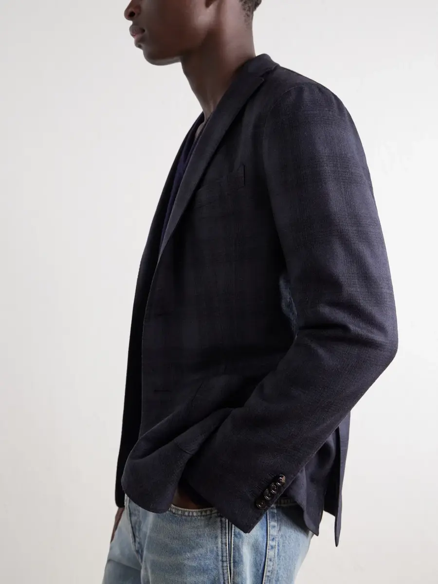 Boglioli Prince of Wales Wool-Blend Flannel Blazer - Men | Thumbnail 5 Boglioli Prince of Wales Wool-Blend Flannel Blazer - Men | Thumbnail 5