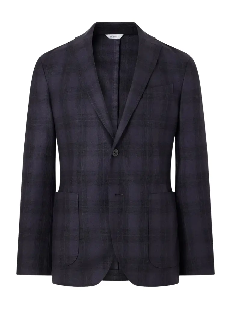 Boglioli Prince of Wales Wool-Blend Flannel Blazer - Men