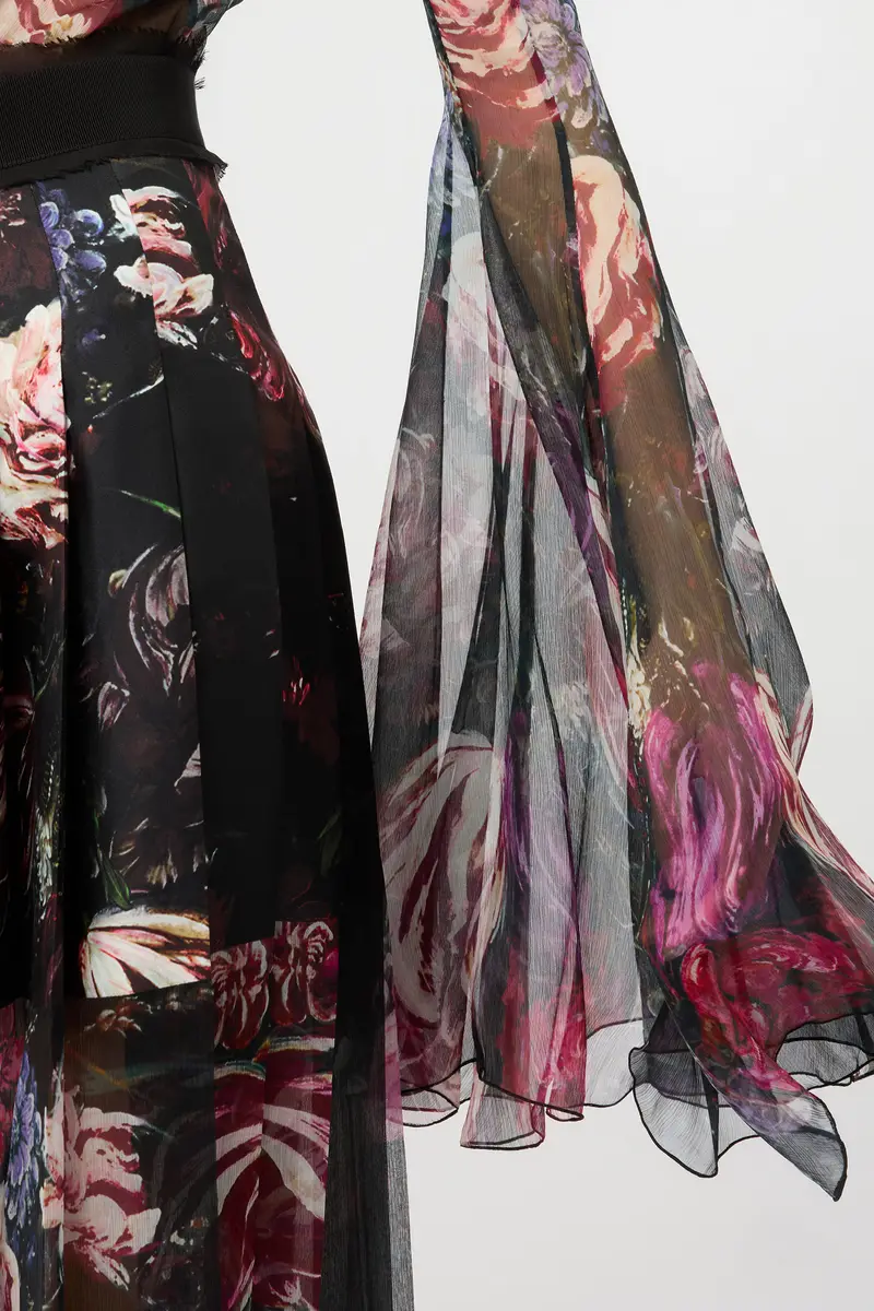 Roberto Cavalli Silk Shirt With Fiammingo Flowers Print | Thumbnail 4 Roberto Cavalli Silk Shirt With Fiammingo Flowers Print | Thumbnail 4