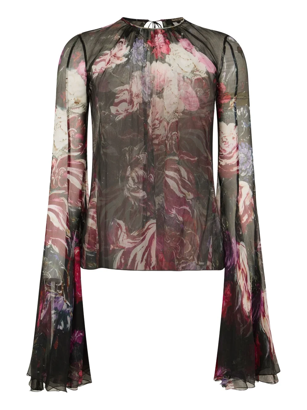Silk Shirt With Fiammingo Flowers Print Silk Shirt With Fiammingo Flowers Print