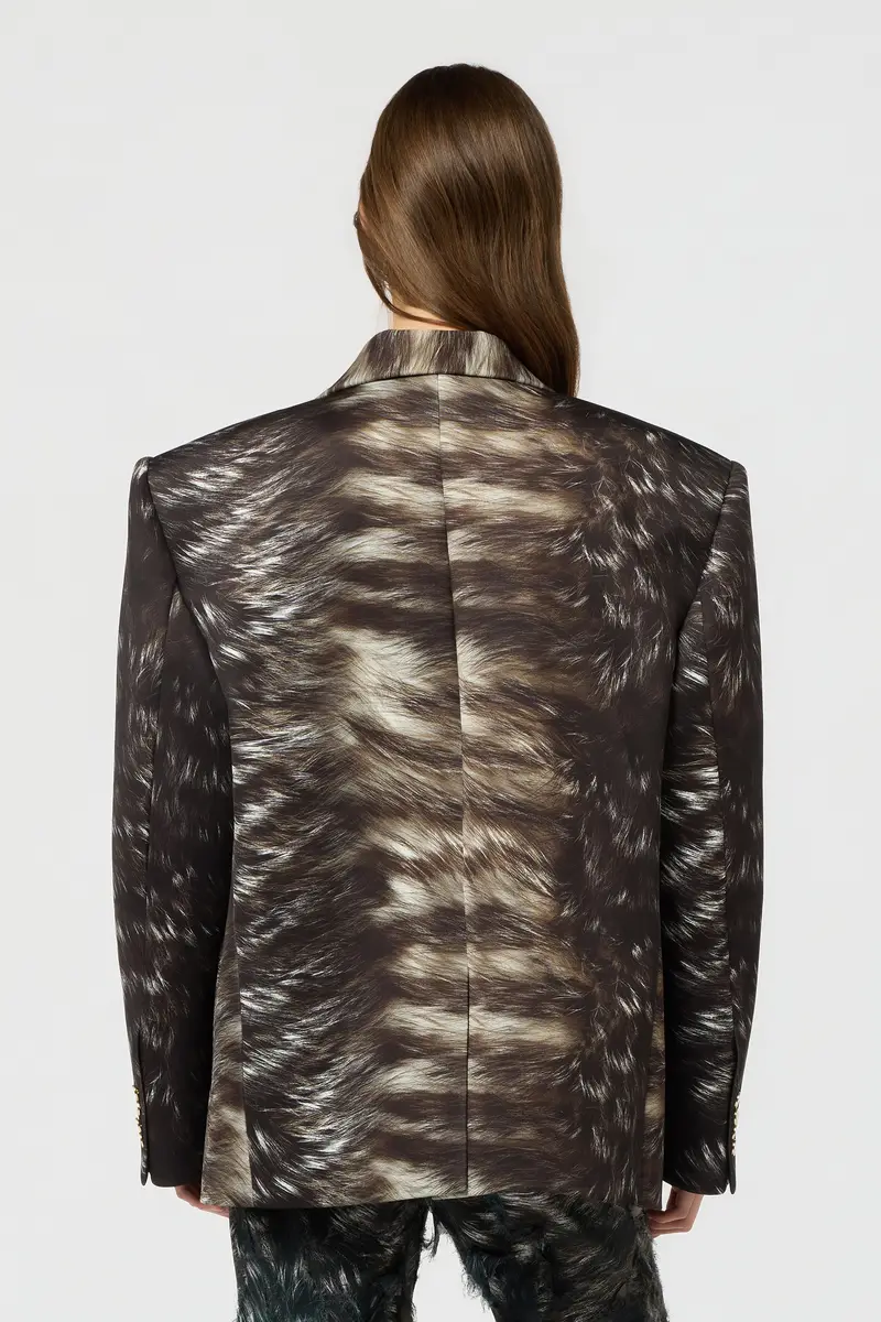 Roberto Cavalli Silver Fur Print Jacket | Thumbnail 3 Roberto Cavalli Silver Fur Print Jacket | Thumbnail 3