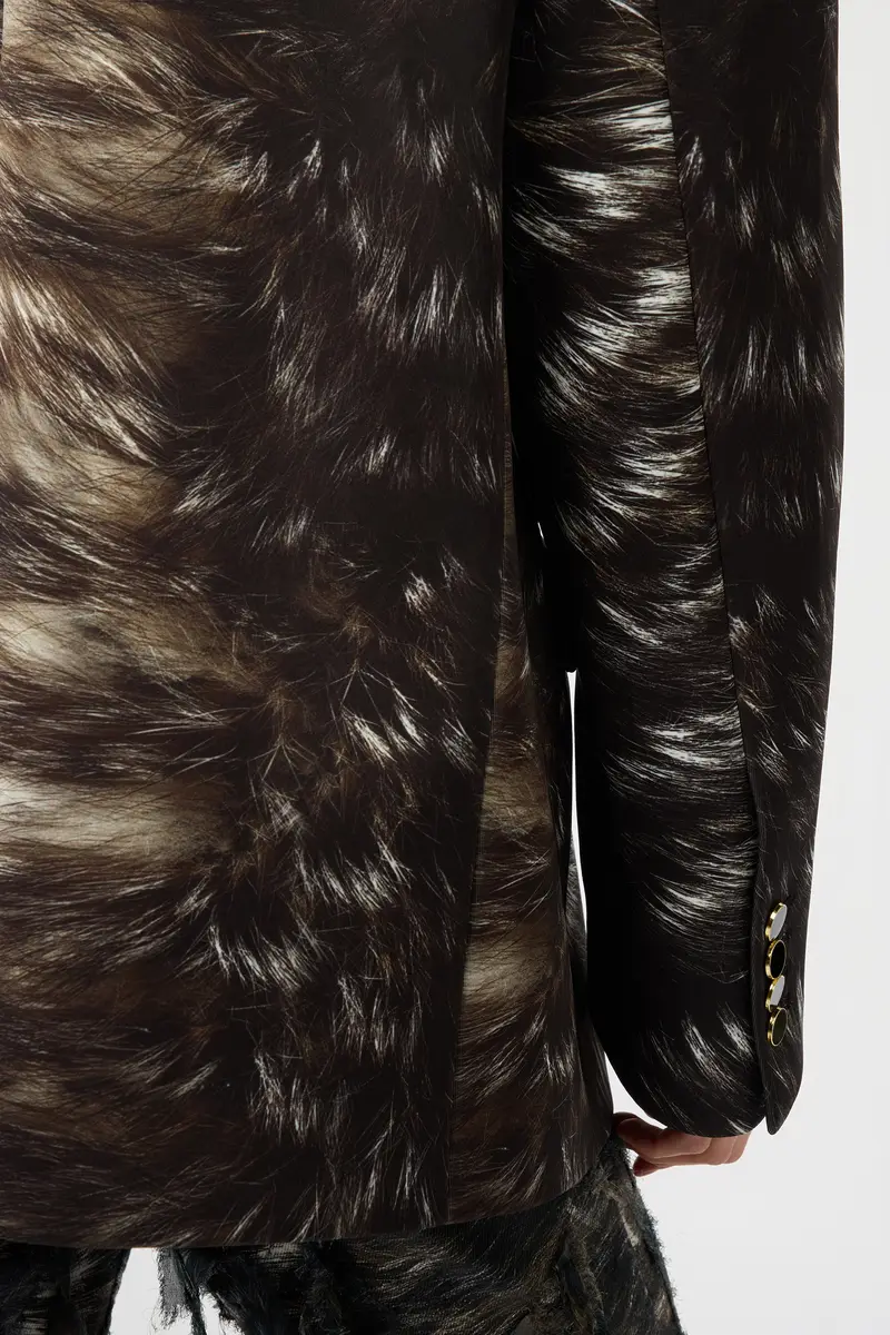 Roberto Cavalli Silver Fur Print Jacket | Thumbnail 5 Roberto Cavalli Silver Fur Print Jacket | Thumbnail 5