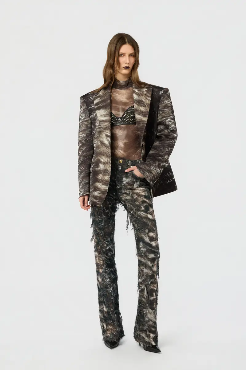 Roberto Cavalli Silver Fur Print Jacket | Thumbnail 6 Roberto Cavalli Silver Fur Print Jacket | Thumbnail 6