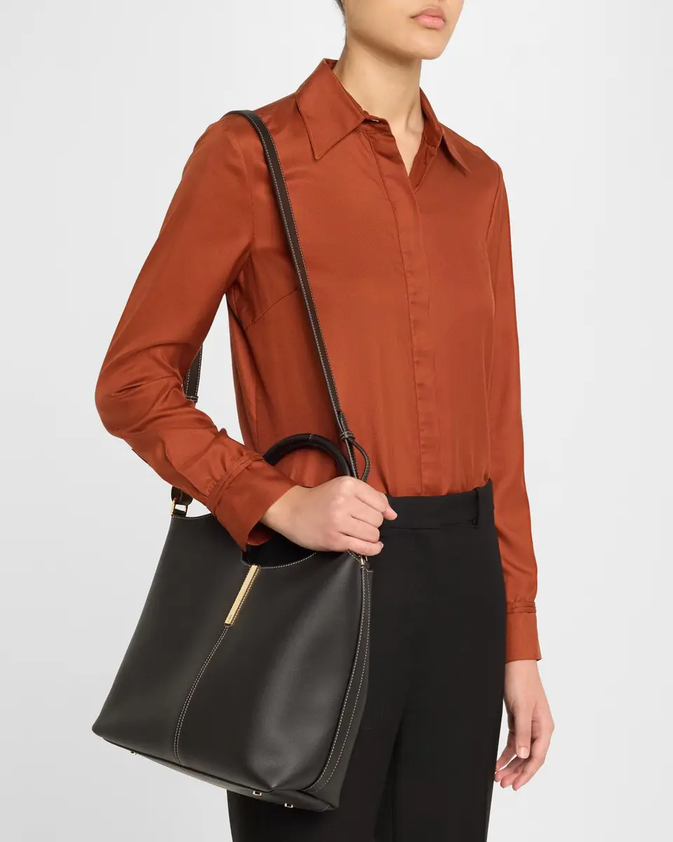 Tod's Small Leather Tote Shopping Bag | Thumbnail 2 Tod's Small Leather Tote Shopping Bag | Thumbnail 2