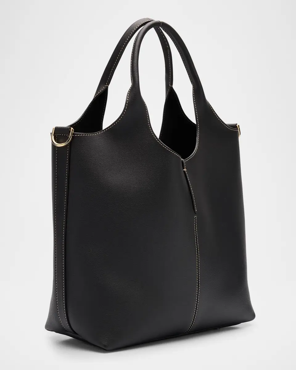 Tod's Small Leather Tote Shopping Bag | Thumbnail 3 Tod's Small Leather Tote Shopping Bag | Thumbnail 3