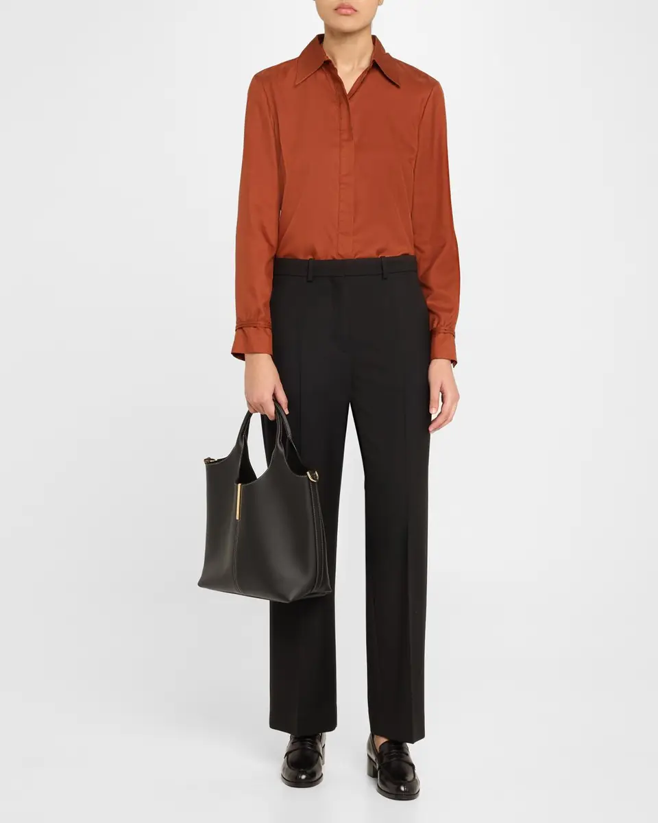 Tod's Small Leather Tote Shopping Bag | Thumbnail 5 Tod's Small Leather Tote Shopping Bag | Thumbnail 5
