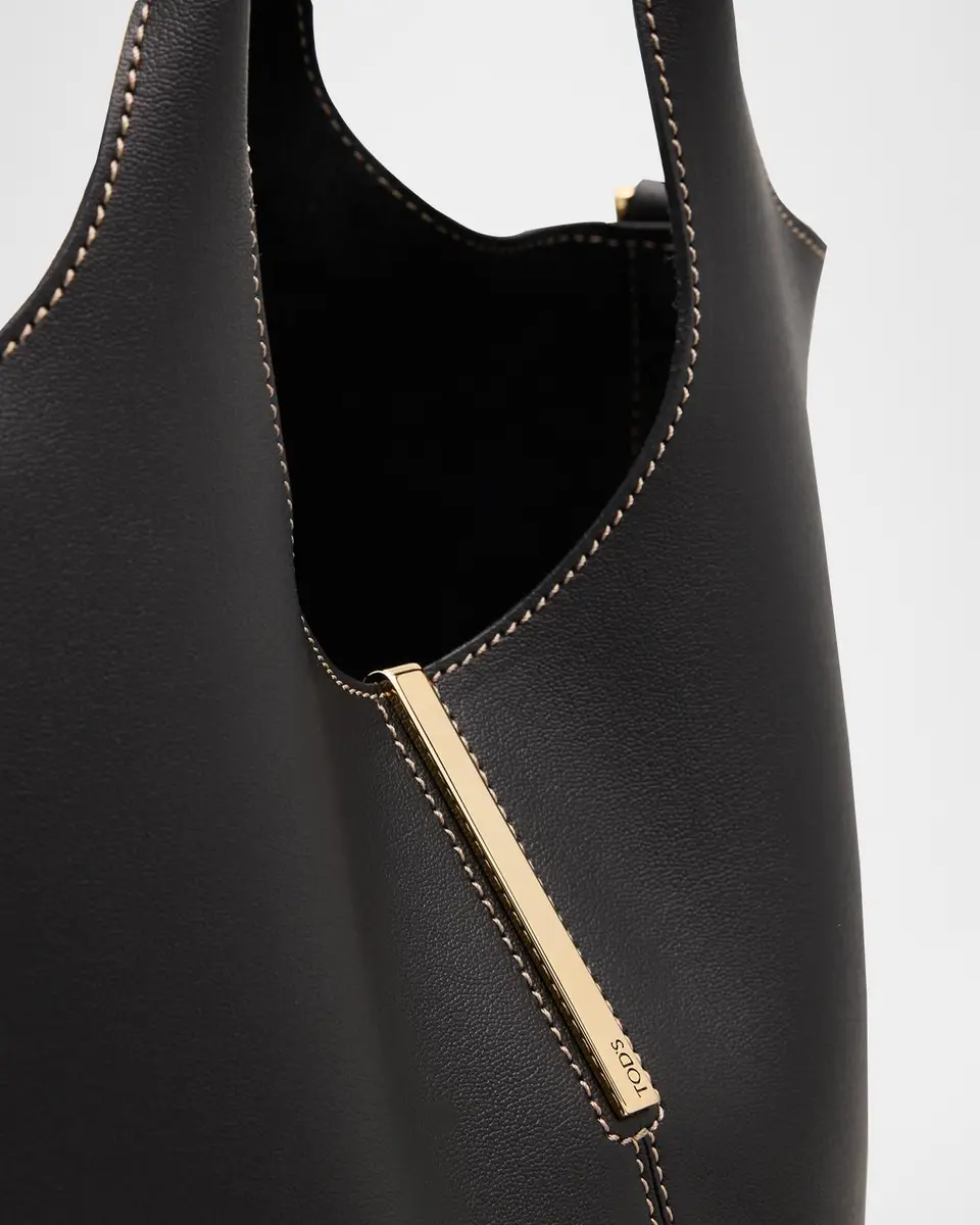 Tod's Small Leather Tote Shopping Bag | Thumbnail 6 Tod's Small Leather Tote Shopping Bag | Thumbnail 6