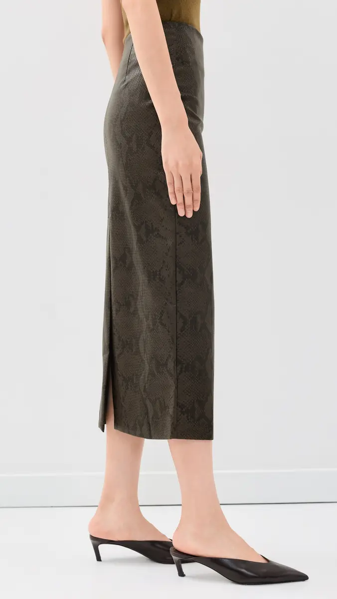 Line & Dot Bex Faux Leather Midi Skirt | Thumbnail 4 Line & Dot Bex Faux Leather Midi Skirt | Thumbnail 4