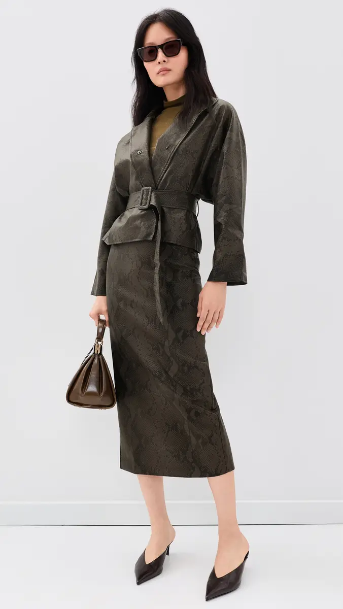 Line & Dot Bex Faux Leather Midi Skirt | Thumbnail 5 Line & Dot Bex Faux Leather Midi Skirt | Thumbnail 5