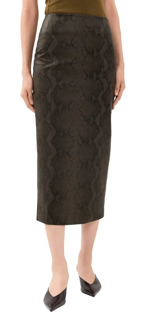 Bex Faux Leather Midi Skirt