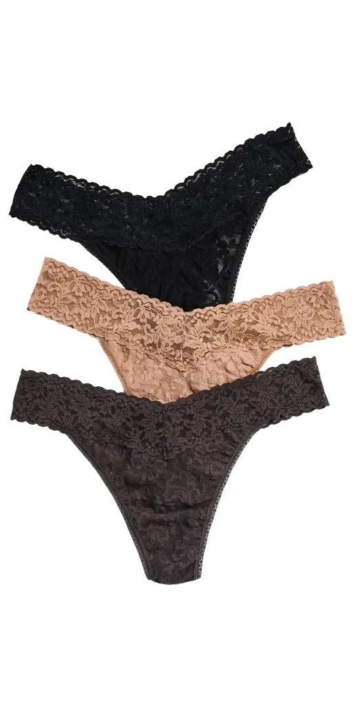 Hanky Panky Original Rise Thong Panties 3-Pack