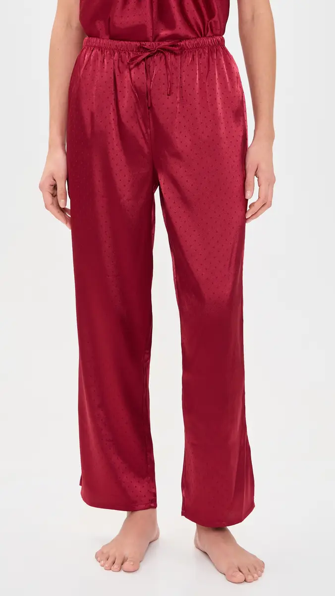 Flora Nikrooz Soild Dot Satin Jacquard Pajama Set | Thumbnail 5 Flora Nikrooz Soild Dot Satin Jacquard Pajama Set | Thumbnail 5