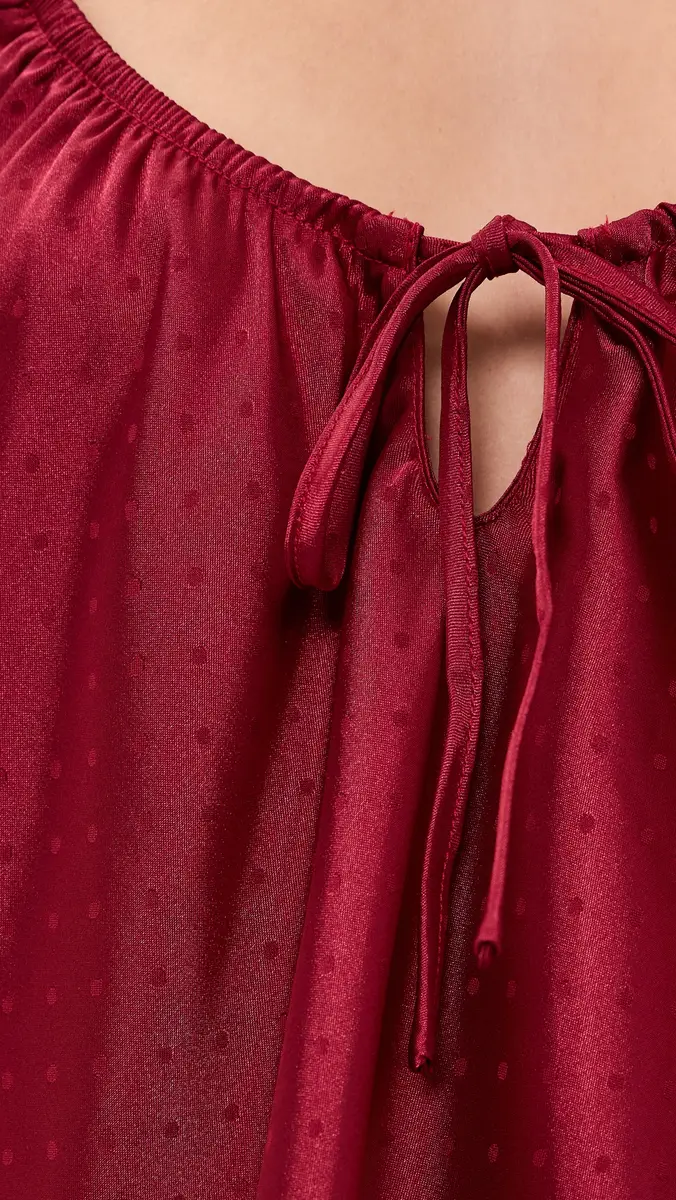 Flora Nikrooz Soild Dot Satin Jacquard Pajama Set | Thumbnail 6 Flora Nikrooz Soild Dot Satin Jacquard Pajama Set | Thumbnail 6
