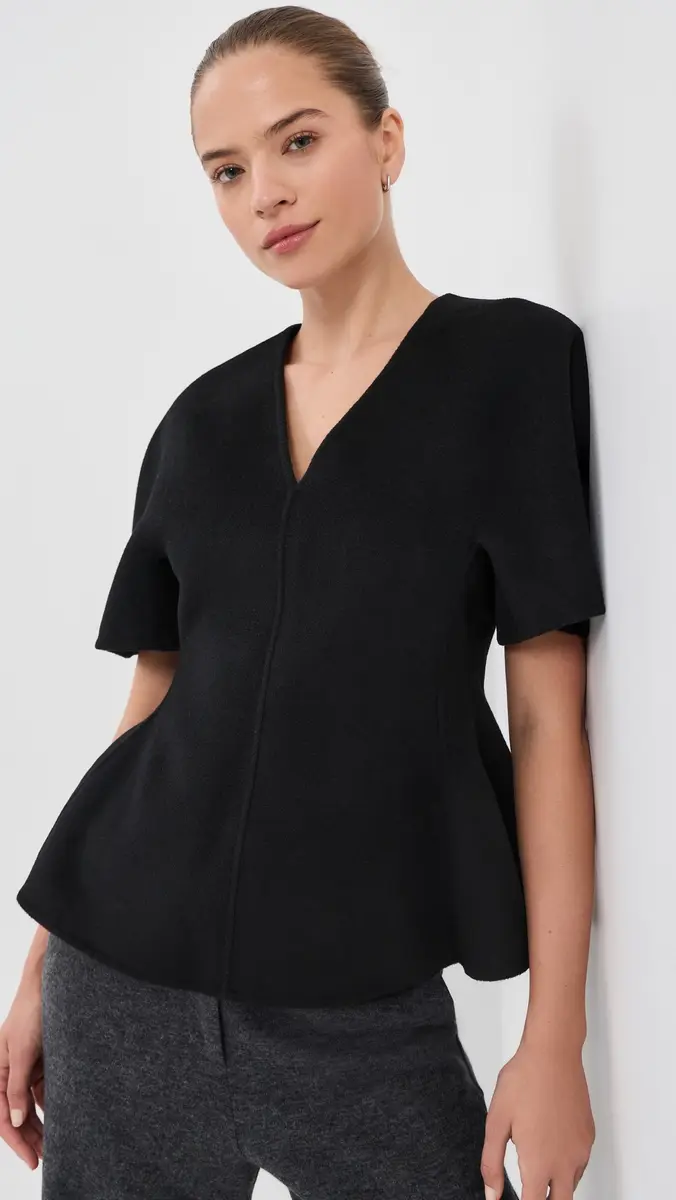 Lisa Yang Double V Neck Top | Thumbnail 2 Lisa Yang Double V Neck Top | Thumbnail 2
