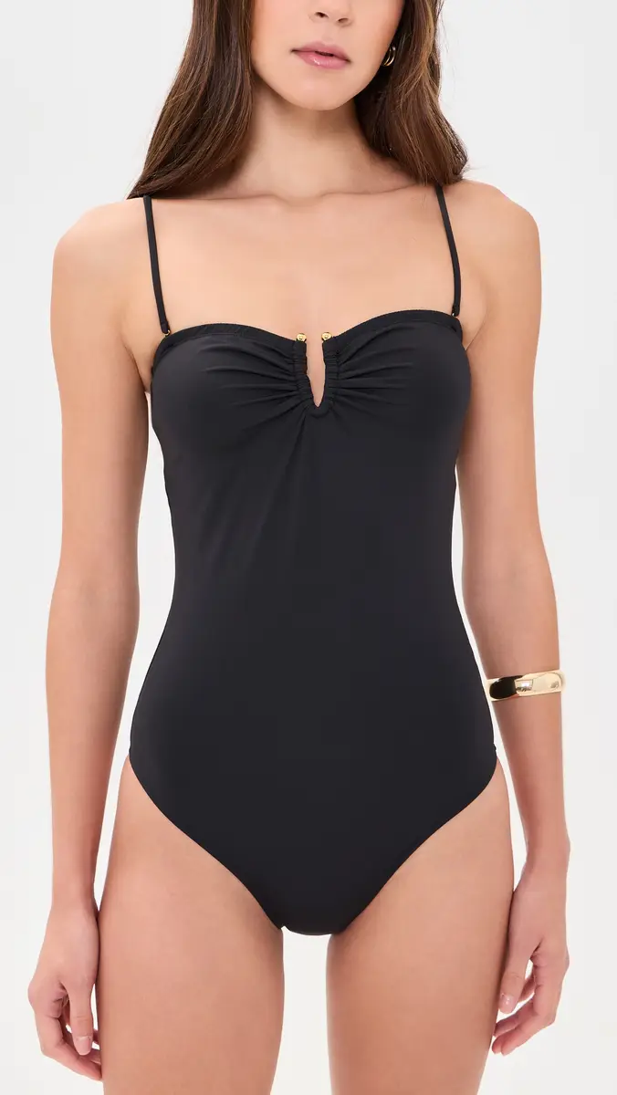 Nili Lotan Ruched U-Ring One Piece | Thumbnail 2