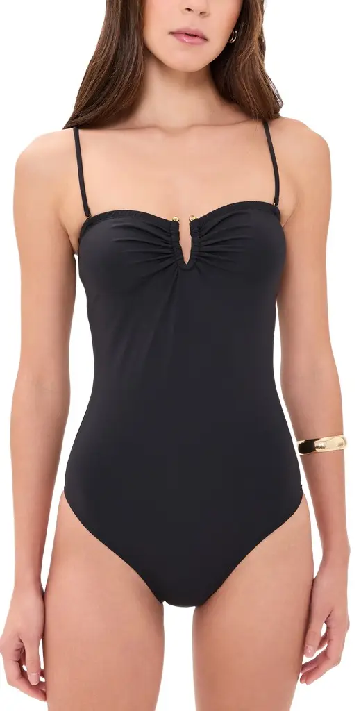 Nili Lotan Ruched U-Ring One Piece