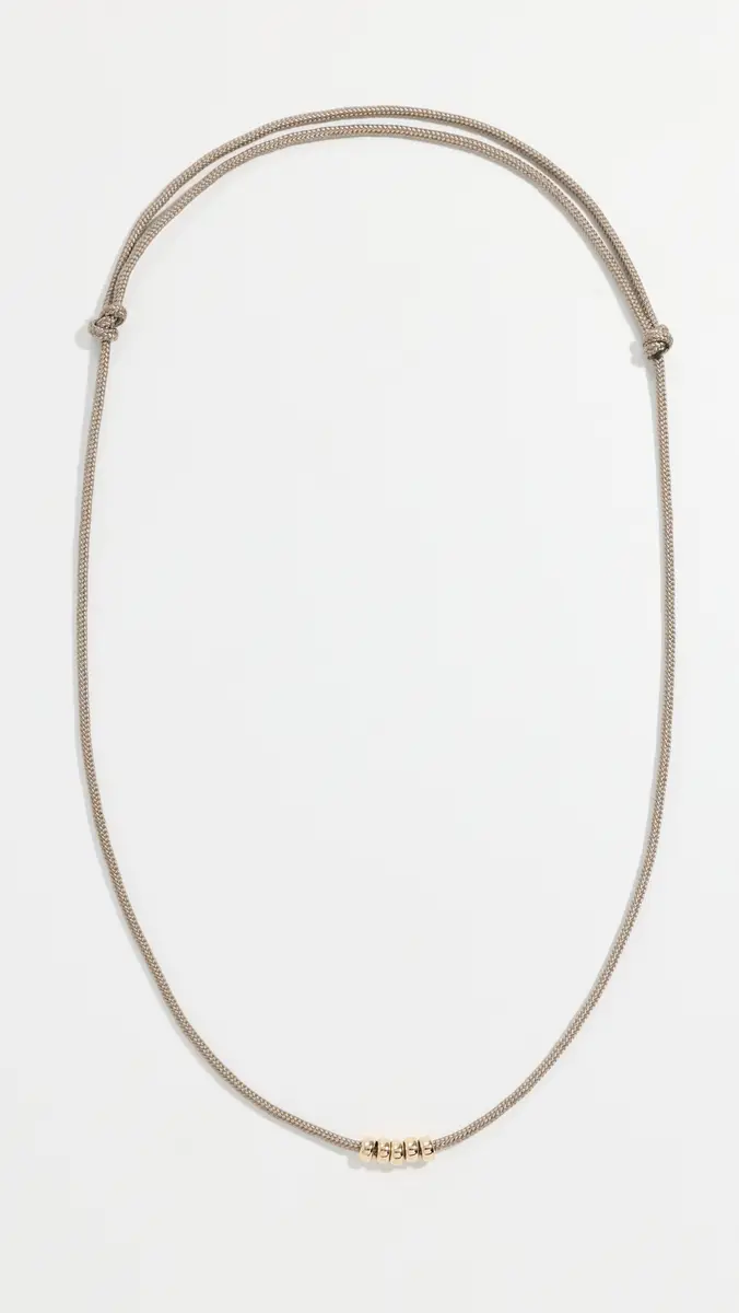 Zoë Chicco 14k Gold Rondelle Bead Paracord Necklace | Thumbnail 4 Zoë Chicco 14k Gold Rondelle Bead Paracord Necklace | Thumbnail 4